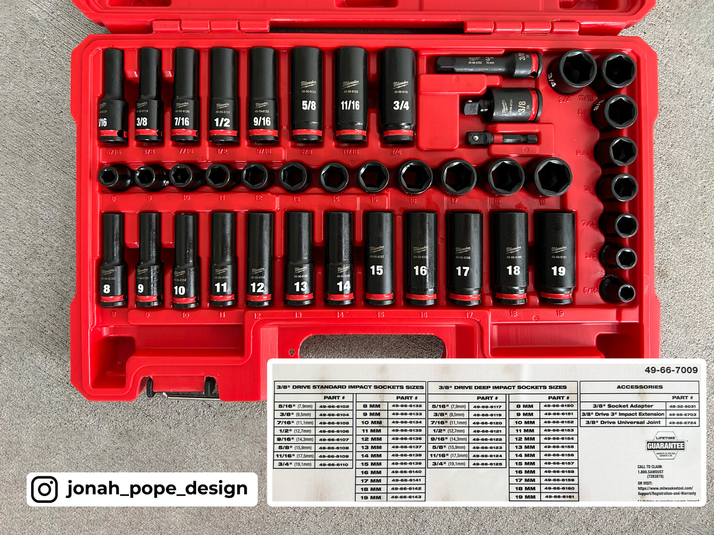 M12 Impact (3/8) plus the FULL 43 Piece Shockwave Impact Socket Set